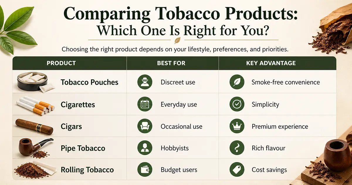 Comparing Tobacco Products Which One Is Right for You