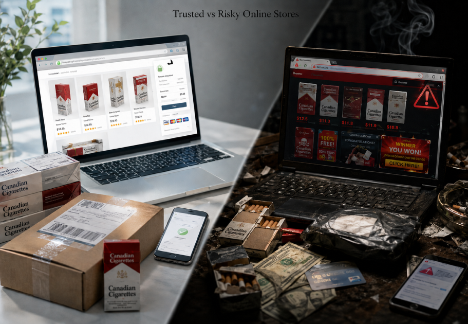 Comparing Trusted vs Risky Online Stores